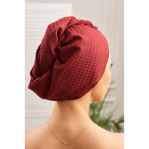 Набор для сауны 029255 вафельное полотно 2 предмета бордо Набор для сауны 029255 вафельное полотно 2 предмета бордо