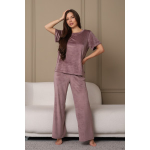 Костюм двойка женский 729 велюр (последний размер) кофейный 44,48,50,54