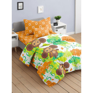 Детское постельное белье бязь "Чебурашка Школьник"