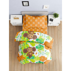 Детское постельное белье бязь "Чебурашка Школьник"