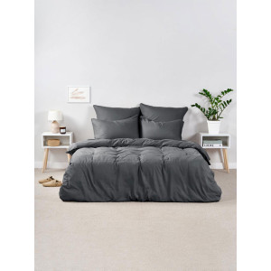 Постельное белье "Веселина" полиэстер "Серый бархат"