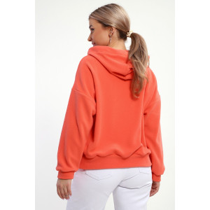 Толстовка женская №18114 флис (р-ры: 42-52) коралл