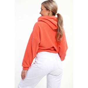 Толстовка женская №18114 флис (р-ры: 42-52) коралл