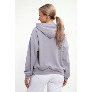 Толстовка женская №18114 флис (р-ры: 42-52) светло-серый