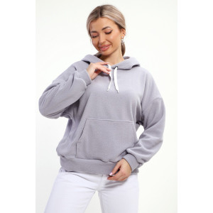 Толстовка женская №18114 флис (р-ры: 42-52) светло-серый