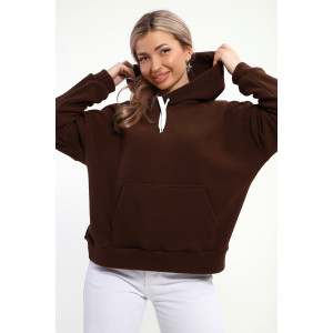 Толстовка женская №18114 флис (р-ры: 42-52) кофе