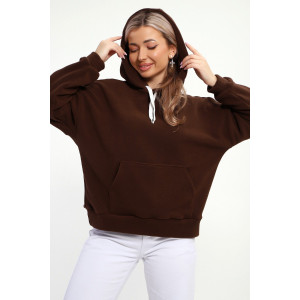 Толстовка женская №18114 флис (р-ры: 42-52) кофе