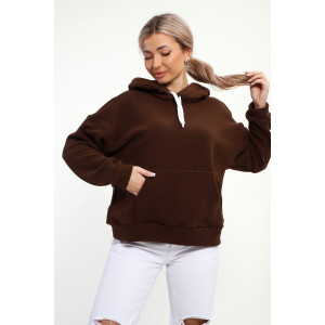 Толстовка женская №18114 флис (р-ры: 42-52) кофе