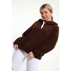 Толстовка женская №18114 флис (р-ры: 42-52) кофе