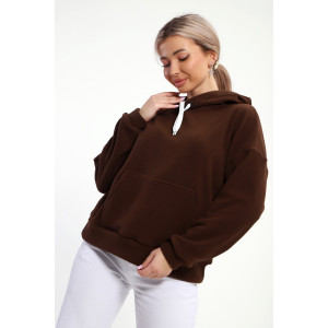 Толстовка женская №18114 флис (р-ры: 42-52) кофе