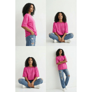 Футболка женская №14502 кулирка (р-ры: 42-56) фуксия