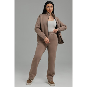 Костюм двойка женский №74722 футер 3-х нитка (р-ры: 50-64) капучино