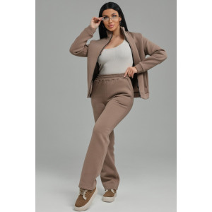 Костюм двойка женский №74722 футер 3-х нитка (р-ры: 50-64) капучино