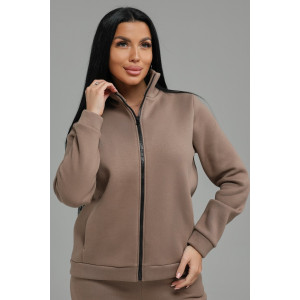 Костюм двойка женский №74722 футер 3-х нитка (р-ры: 50-64) капучино