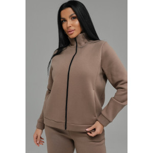 Костюм двойка женский №74722 футер 3-х нитка (р-ры: 50-64) капучино