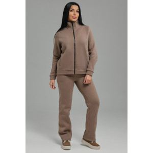 Костюм двойка женский №74722 футер 3-х нитка (р-ры: 50-64) капучино