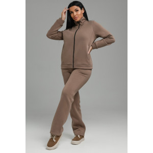 Костюм двойка женский №74722 футер 3-х нитка (р-ры: 50-64) капучино