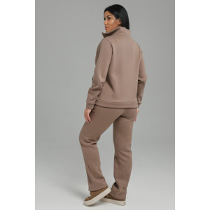 Костюм двойка женский №74722 футер 3-х нитка (р-ры: 50-64) капучино