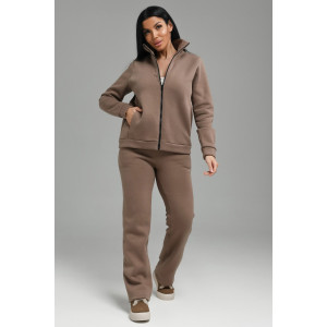 Костюм двойка женский №74722 футер 3-х нитка (р-ры: 50-64) капучино