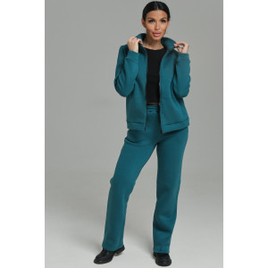 Костюм двойка женский №74722 футер 3-х нитка (р-ры: 50-64) морская волна