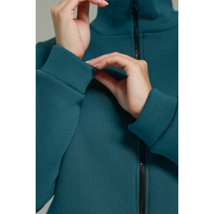 Костюм двойка женский №74722 футер 3-х нитка (р-ры: 50-64) морская волна