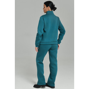 Костюм двойка женский №74722 футер 3-х нитка (р-ры: 50-64) морская волна