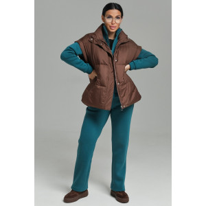 Костюм двойка женский №74722 футер 3-х нитка (р-ры: 50-64) морская волна