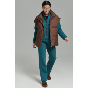 Костюм двойка женский №74722 футер 3-х нитка (р-ры: 50-64) морская волна