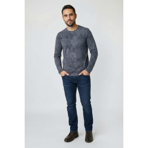 Лонгслив мужской №14501 кулирка с лайкрой (р-ры: 48-60) графит