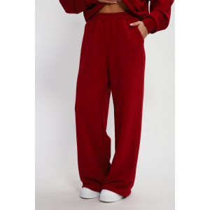 Брюки женские №85556 футер 3-х нитка (р-ры: 44-56) бордо