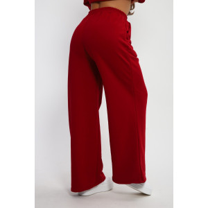 Брюки женские №85556 футер 3-х нитка (р-ры: 44-56) бордо