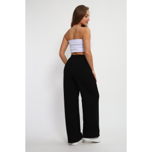 Брюки женские №85556 футер 3-х нитка (р-ры: 44-56) черный