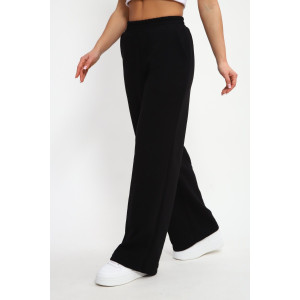 Брюки женские №85556 футер 3-х нитка (р-ры: 44-56) черный