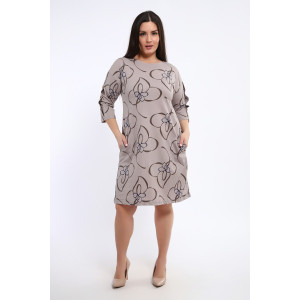 Платье женское №29022 кулирка (р-ры: 48-60) шоколадный