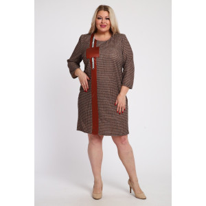 Платье женское №31882 сандра (р-ры: 54-60) коричневый Платье женское №31882 сандра (р-ры: 54-60) коричневый