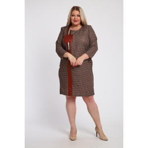 Платье женское №31882 сандра (р-ры: 54-60) коричневый Платье женское №31882 сандра (р-ры: 54-60) коричневый
