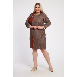 Платье женское №31882 сандра (р-ры: 54-60) коричневый Платье женское №31882 сандра (р-ры: 54-60) коричневый