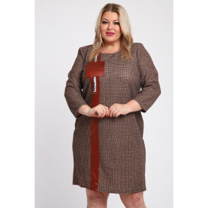 Платье женское №31882 сандра (р-ры: 54-60) коричневый Платье женское №31882 сандра (р-ры: 54-60) коричневый