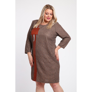 Платье женское №31882 сандра (р-ры: 54-60) коричневый Платье женское №31882 сандра (р-ры: 54-60) коричневый