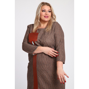 Платье женское №31882 сандра (р-ры: 54-60) коричневый Платье женское №31882 сандра (р-ры: 54-60) коричневый
