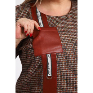 Платье женское №31882 сандра (р-ры: 54-60) коричневый Платье женское №31882 сандра (р-ры: 54-60) коричневый