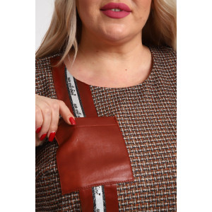 Платье женское №31882 сандра (р-ры: 54-60) коричневый Платье женское №31882 сандра (р-ры: 54-60) коричневый