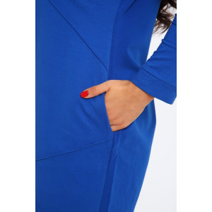 Платье женское №31879 футер 3-х нитка (р-ры: 48-54) синий