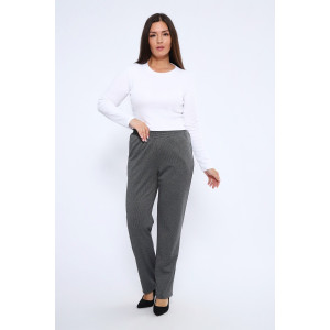 Брюки женские №32821 жаккард (р-ры: 48-62) темно-серый