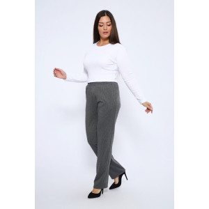 Брюки женские №32821 жаккард (р-ры: 48-62) темно-серый