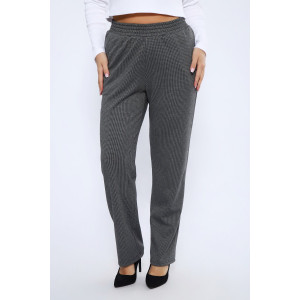 Брюки женские №32821 жаккард (р-ры: 48-62) темно-серый