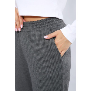 Брюки женские №32821 жаккард (р-ры: 48-62) темно-серый