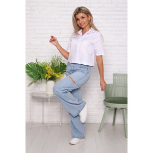 Туника женская №57085 тиси (р-ры: 42-52) белый