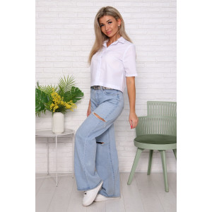 Туника женская №57085 тиси (р-ры: 42-52) белый