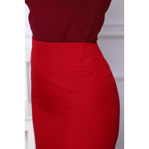 Юбка женская №20661 костюмная ткань (р-ры: 44-54) красный